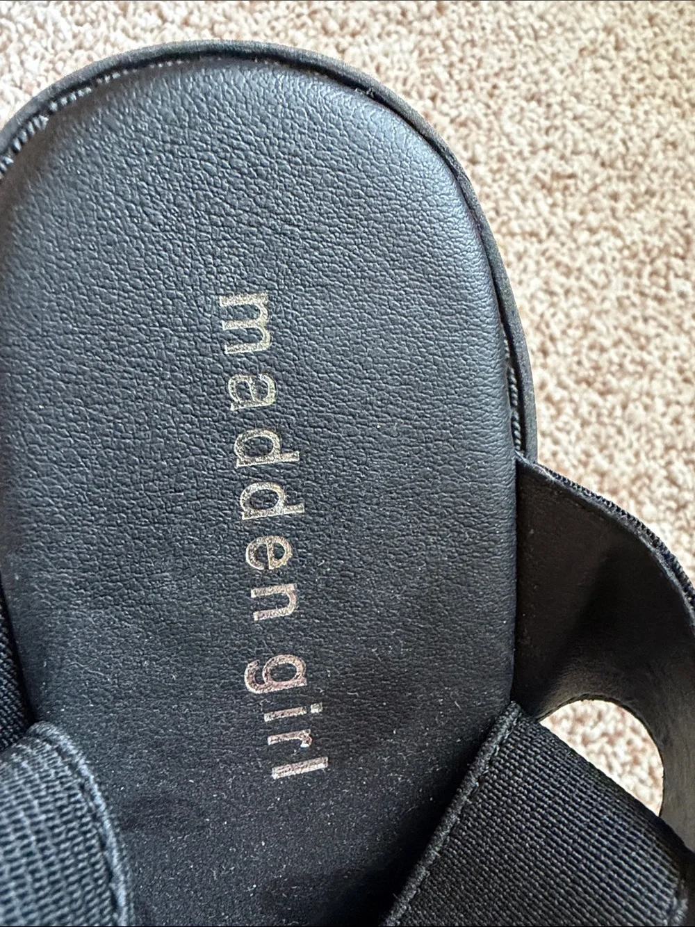 Madden Girl Black Platform Lug Sandals